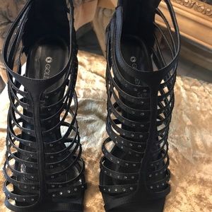 SEXIEST-EVER BLACK , SATIN, SHOES.